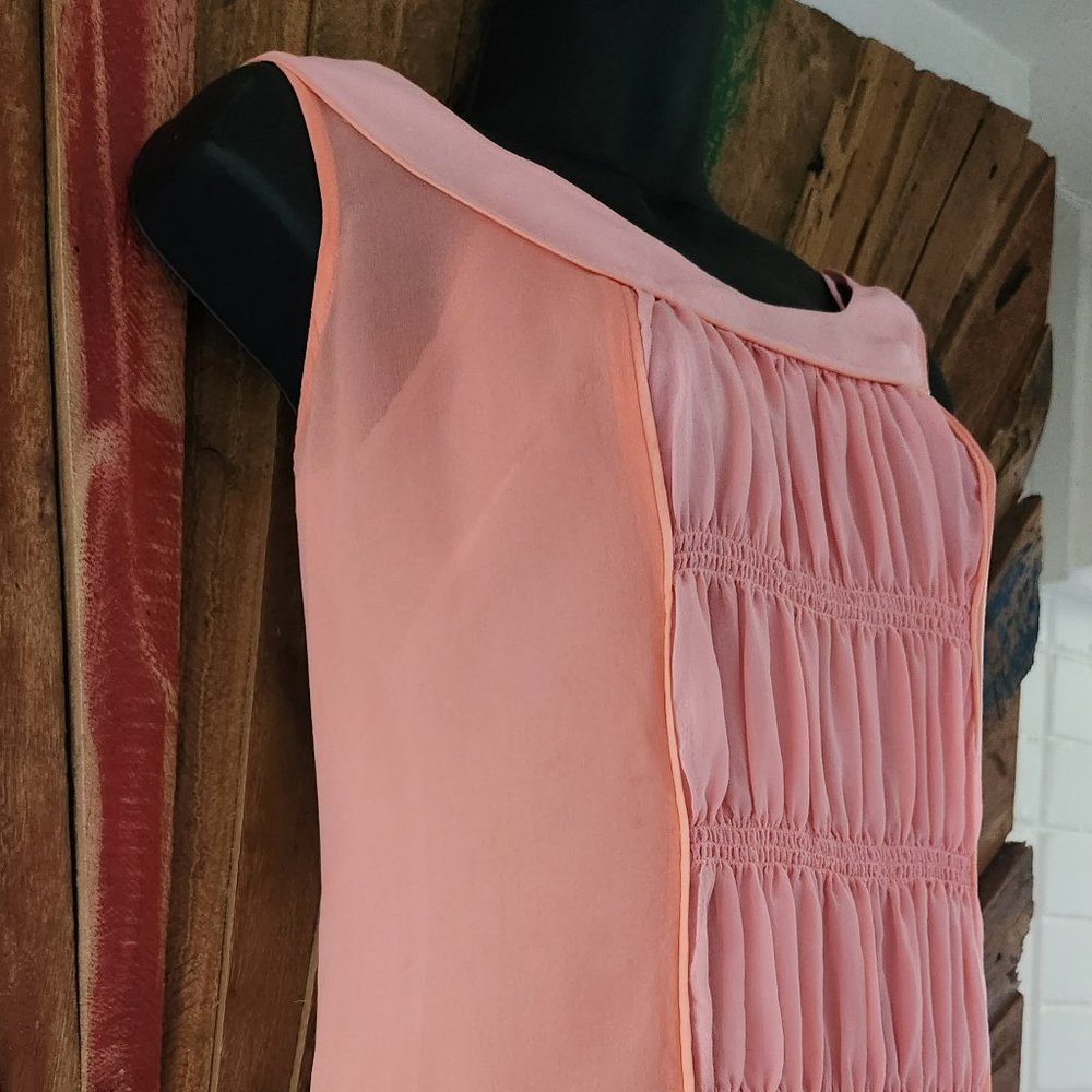 Sundance Boho Shirred Front Drop Waist Orange Gra… - image 4